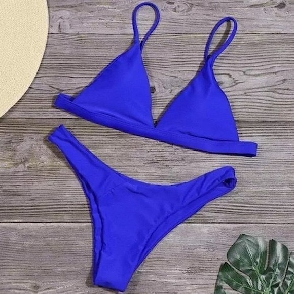 Royal Blue Print Cheeky "Perfect" Bikini - Picture 1 of 3